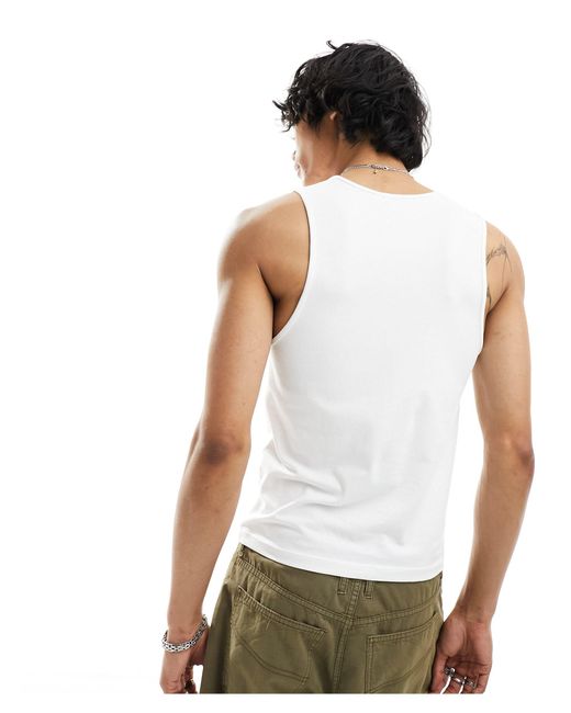 ASOS White Muscle Fit Vest for men