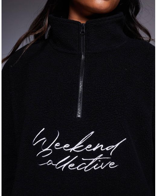 ASOS Blue Asos – weekend collective curve – oversize-sweatshirt aus teddyfell