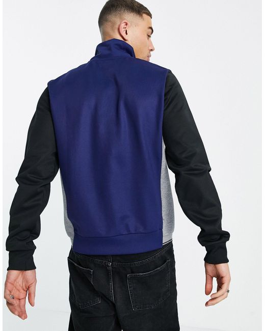 Sudadera con cremallera corta y paneles Fred Perry de hombre de color Azul  | Lyst