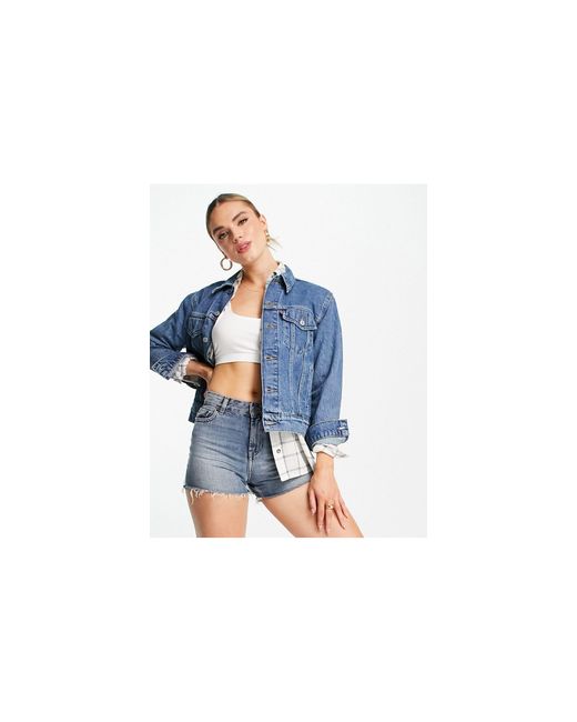 Denim Ex-boyfriend Trucker Jacket 