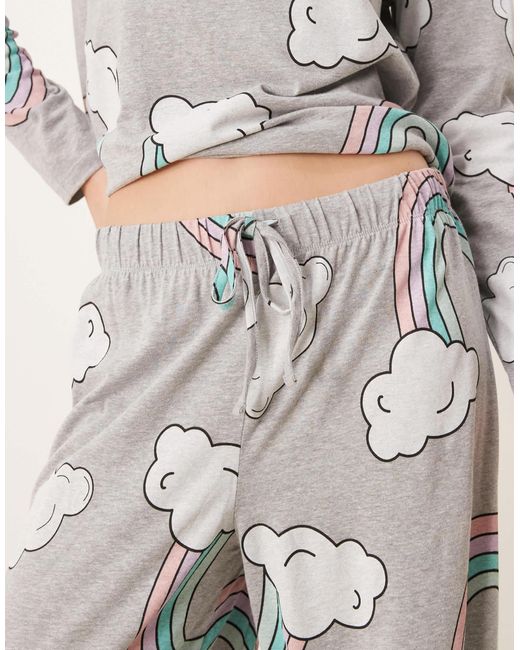 ASOS Multicolor Asos Design Maternity Long Sleeve Top & Trouser Pyjama Set