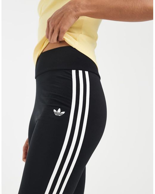 Adidas Originals White 3-Stripes Leggings