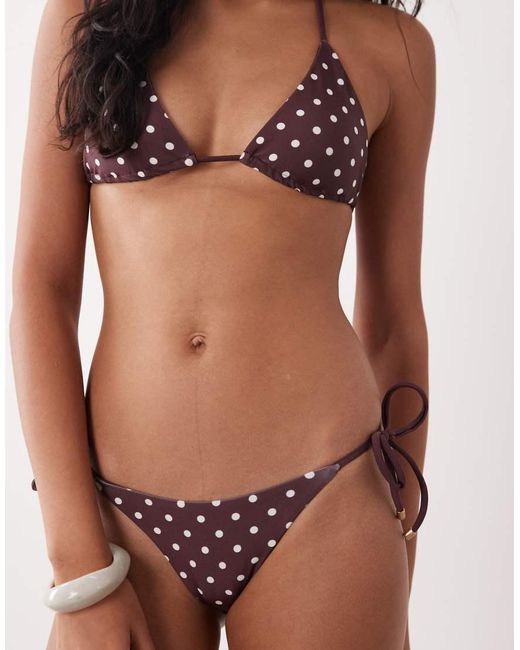 Cotton On Brown Triangle Bikini Set