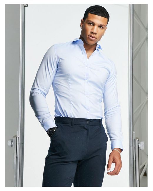 Jack & Jones Premium Super Slim Fit Stretch Smart Shirt in White for Men |  Lyst Canada