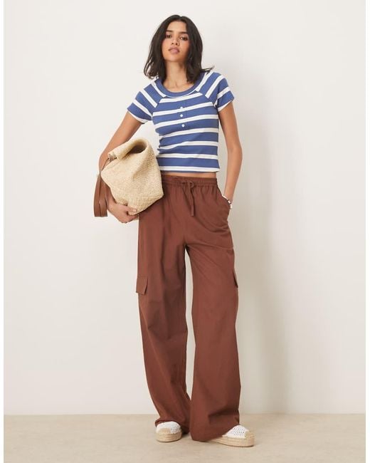 OMNES Brown Frank Drawstring Trouser