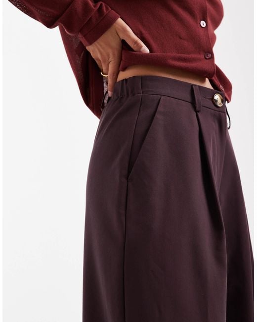 Miss Selfridge Purple Tailo Wide Leg Trouser