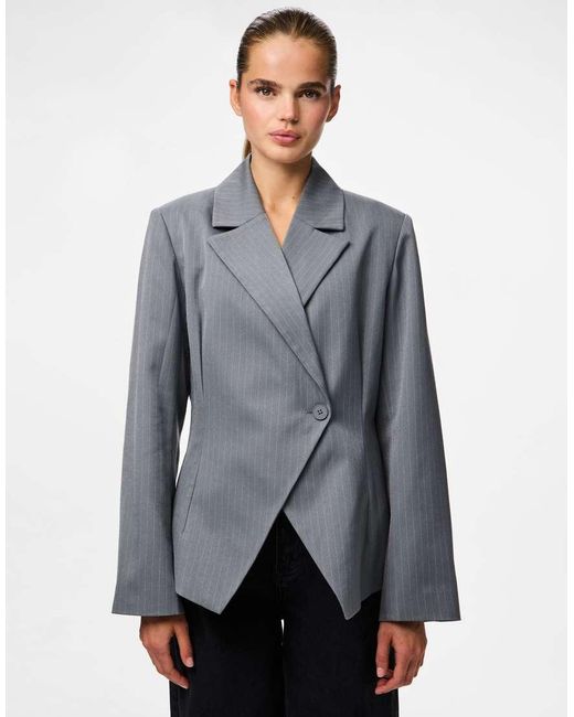 Pieces Gray Blazer