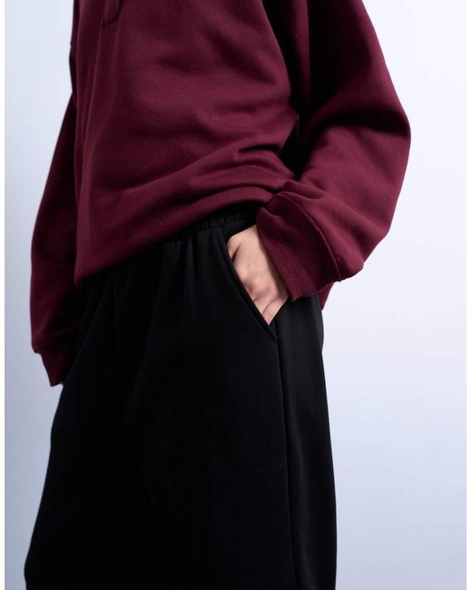 TOPSHOP Red Straight Leg Jogger