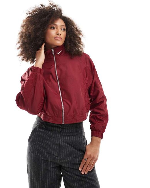 Nike Red Gym Life Swoosh Woven Jacket