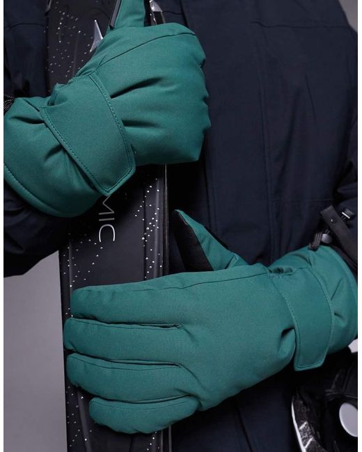 ASOS 4505 Ski & Snow Blue Asos 4505 Ski Water Repellent Ski Glove With Goggle Wipe for men
