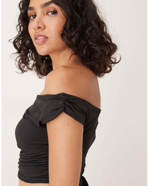 SNDY'S Black Premium Asymmetric Drape Off Shoulder Cutout Maxi Dress