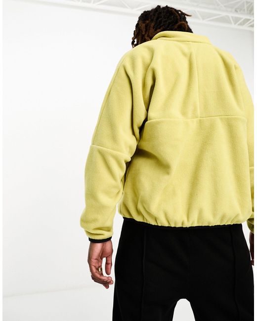 Nike Yellow Club Polar Fleece Half Zip Hoodie for men