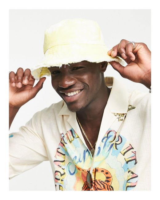 Mens yellow 2025 bucket hat