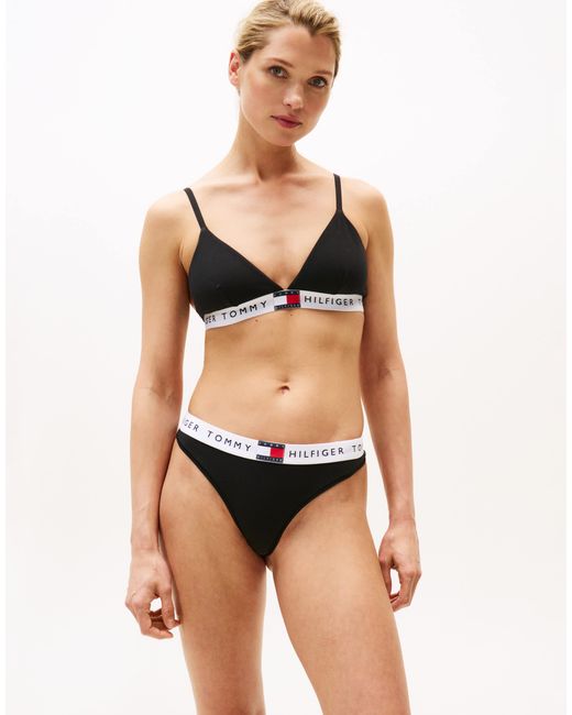 String Tommy Hilfiger en coloris Black