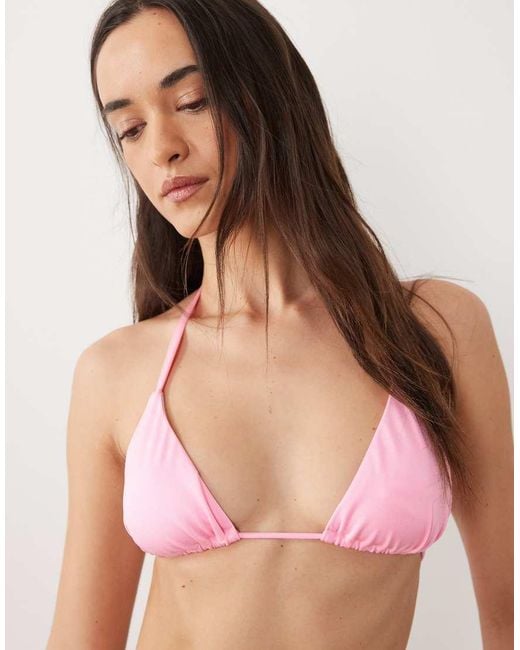 Free Society Natural Triangle Bikini Top