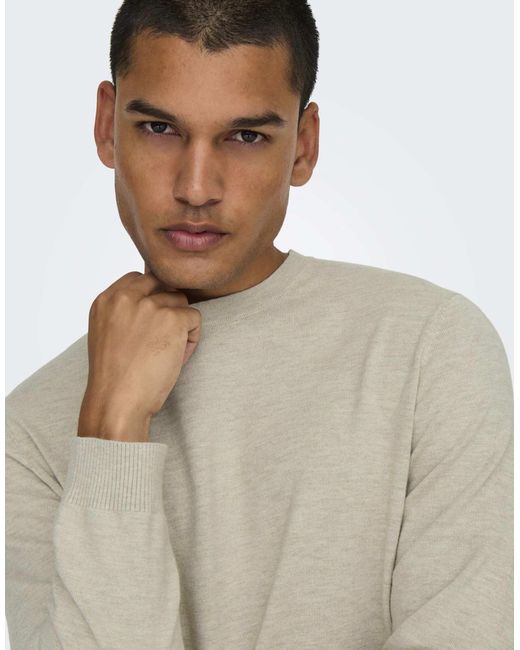 Only & Sons – strickpullover in Green für Herren