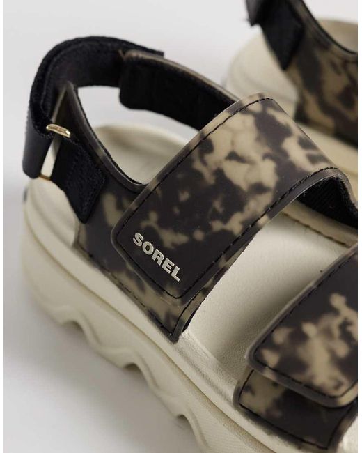 Sorel White Kinetic Sunchase Ankle Strap Sandal