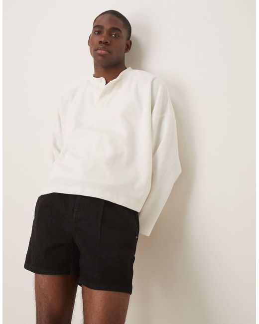 Pantalones Muy Cortos Vaqueros Negros De Corte Slim Con Pinzas De ASOS de hombre de color Natural