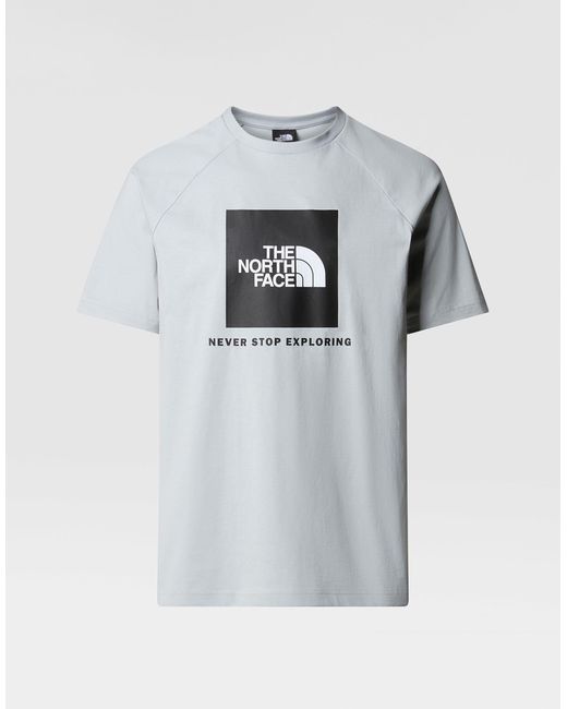 T-shirt à manches courtes raglan avec logo encadré The North Face pour homme en coloris Gray