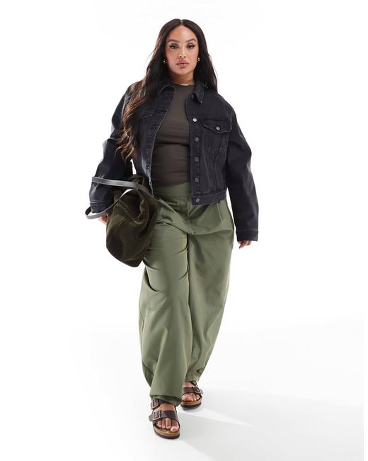 ASOS Black Asos Design Curve Denim Western Jacket