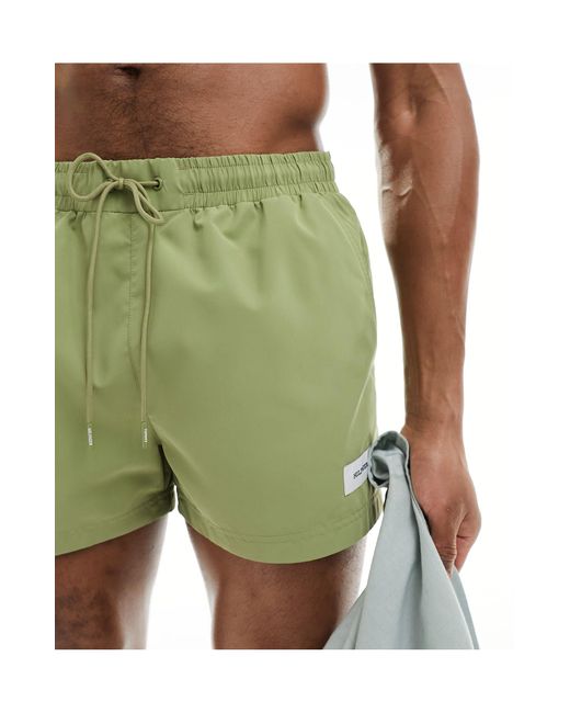 Tommy Hilfiger Green Monotype Short Drawstring Label Swim Shorts for men
