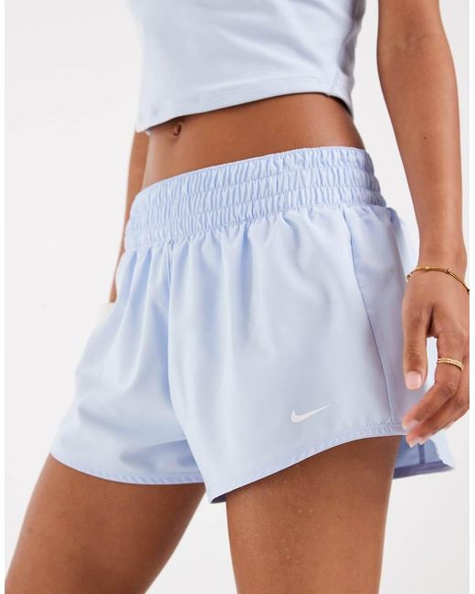 Nike Blue One Dri-Fit Mid Rise 3 Inch Shorts