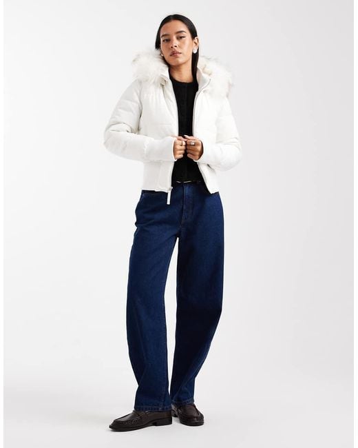 Hollister Blue Y2k Puffer Bomber Jacket