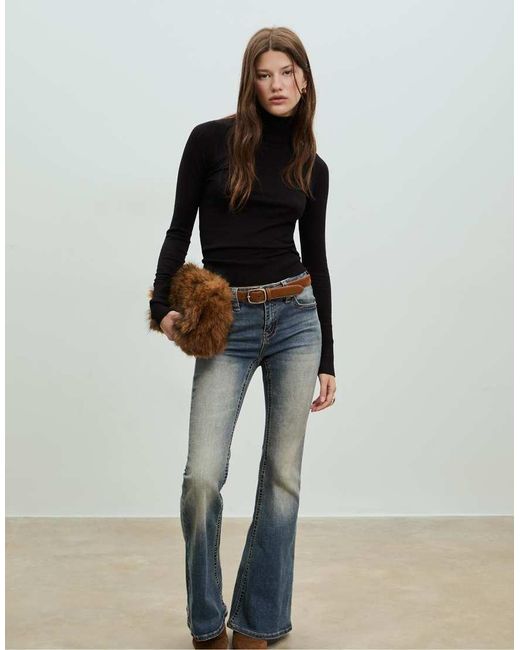Stradivarius Black Roll Neck Jumper