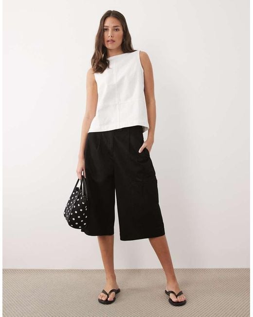 Threadbare White Denim Sleeveless Top