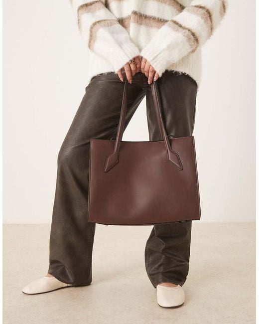 ASOS Brown Boxy Tote Bag