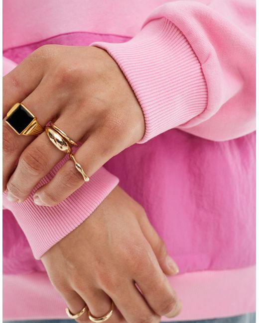 Sudadera extragrande con capucha ASOS de color Pink