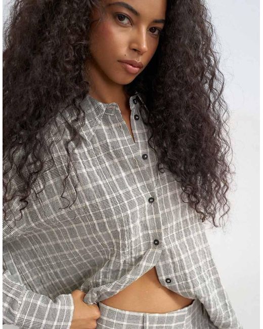 TOPSHOP Gray Co Ord Shirt