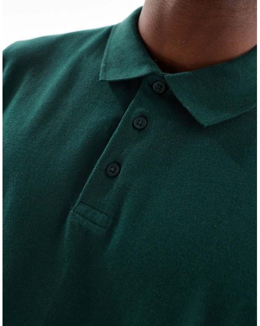 Polo Basic Regular Fit di ASOS in Green da Uomo