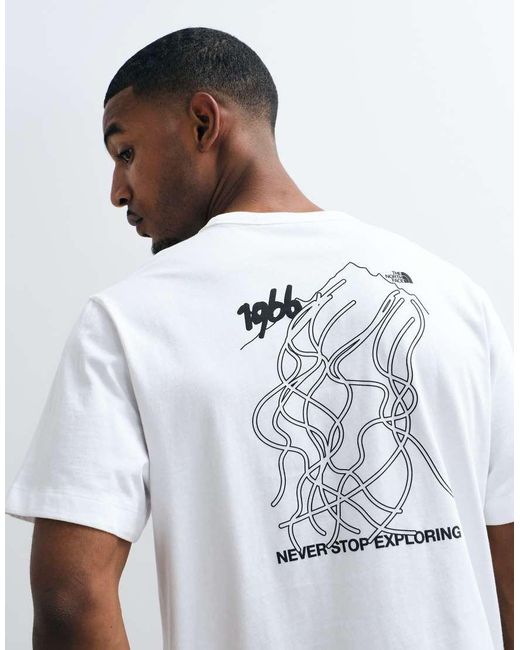 The North Face White Nse Slopes Graphic T-Shirt for men