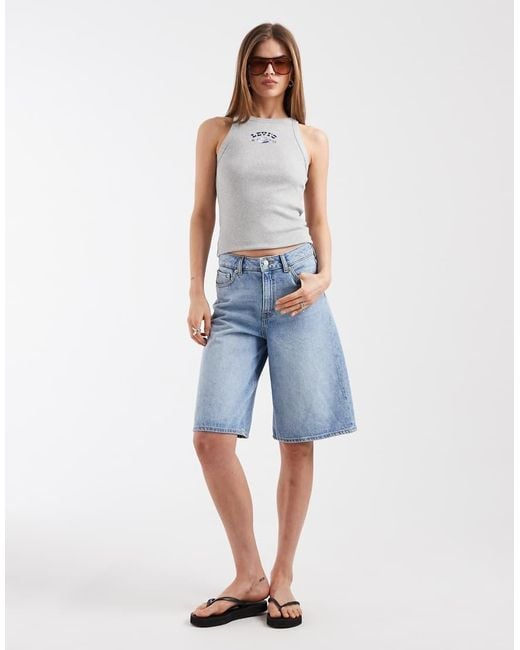 Levi's Gray Graphic Ribbed Racer Vest