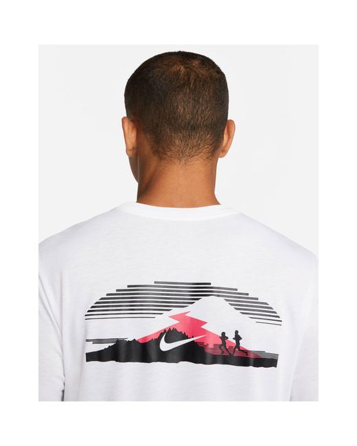 Nike White Dri-fit Trail Long Sleeve T-shirt for men