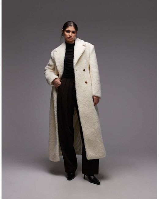& Other Stories Gray Wool Double Breasted Maxi Coat