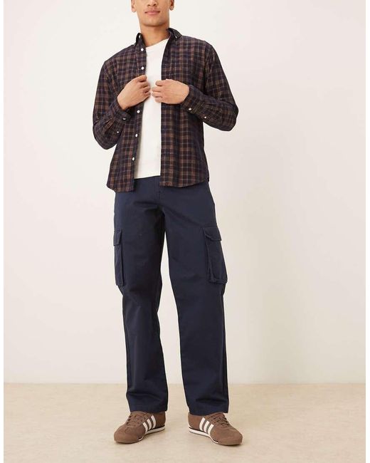 ASOS Blue baggy Cargo Pants for men