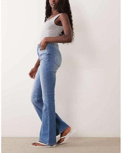 River Island Blue Sculpt Flare Jeans