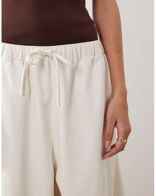 ARRANGE Natural Willa Elasticated Waist Drawstring Trousers