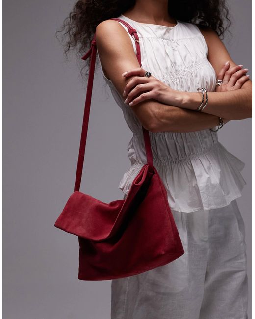 & Other Stories Red – clutch aus wildleder