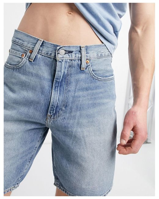 Levi's 469 - Losse Fit Denim Shorts Met Lichte Wassing in het Blauw voor  heren - Lyst