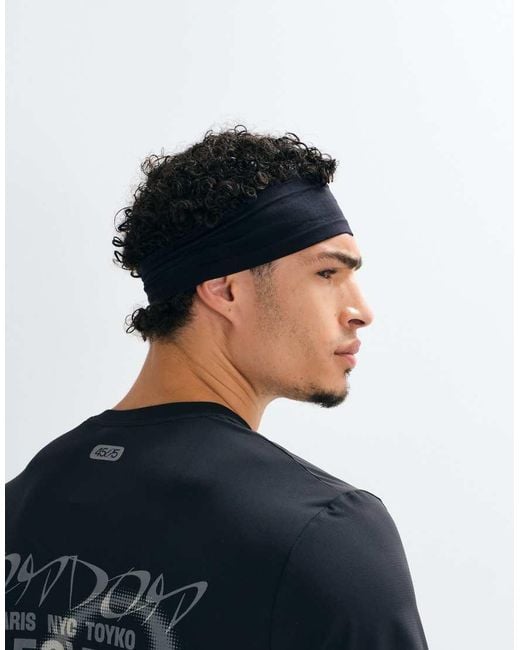 4505 Blue Seamless Mesh Running Headband for men