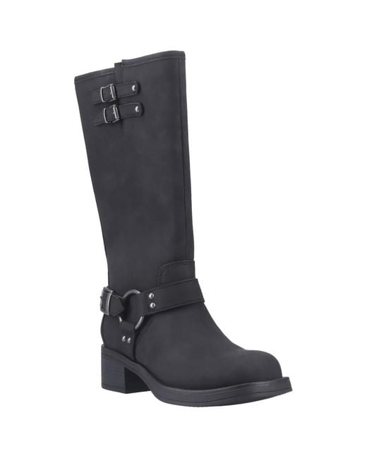 Rocket Dog Black Nash Tall Biker Boots