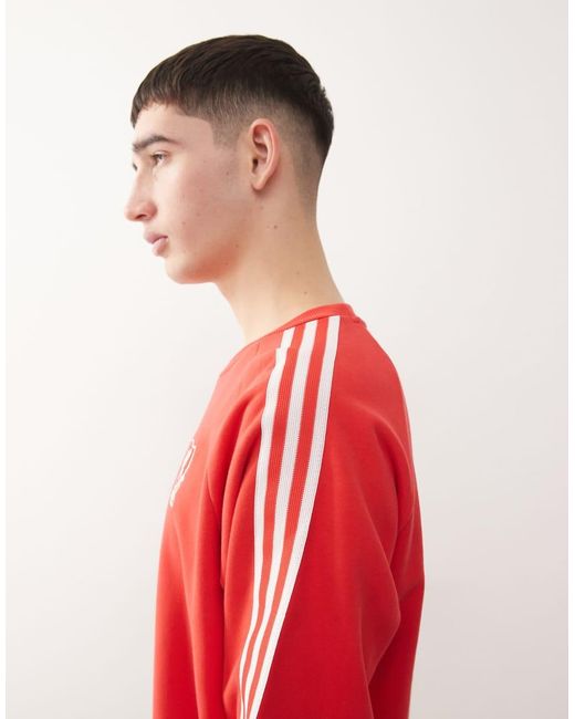 Adidas Originals Red Adidas Football Liverpool Long Sleeve Top for men