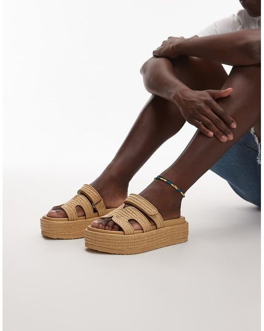 Steve Madden Brown Big Missile Chunky Flatform Sandals