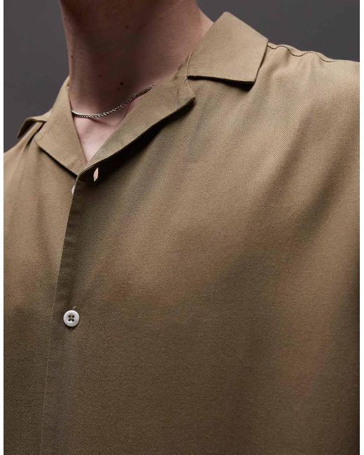 Topman Green Short Sleeve Shirt for men