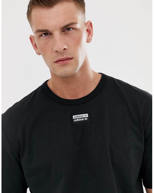 Adidas Originals – RYV – es T-Shirt mit mittigem Logo in Black für Herren