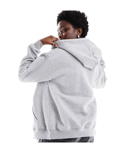 Cotton On White Cotton On Relaxed Zip Front Hoodie