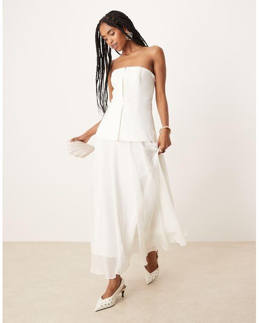 Forever New Natural Hook And Eye Sheer Midaxi Dress
